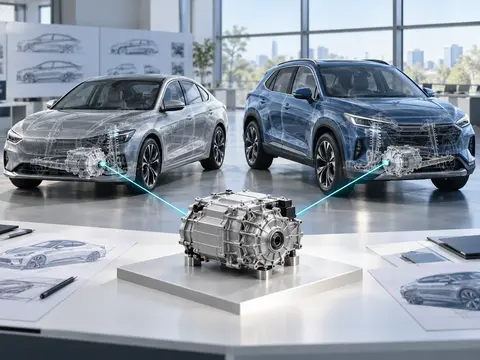 車種間の部品共通化を考慮した設計探索を表すイメージ