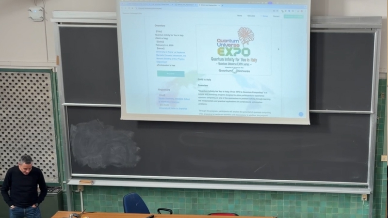 Professor Federico Ricci-Tersenghi of the University of Rome speaking