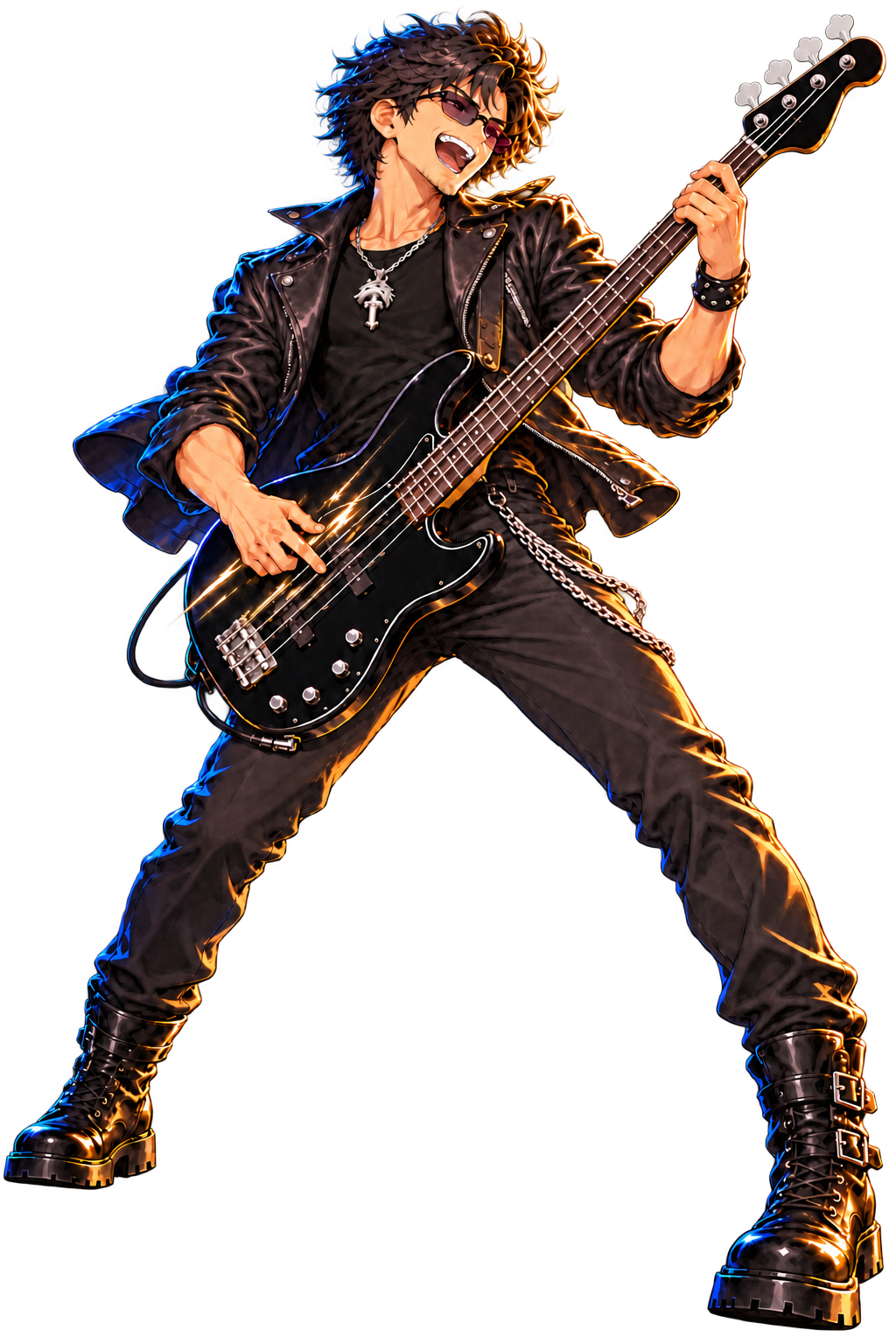 曲の最後に黒いベースを力強く弾き切る大関真之